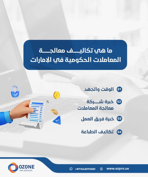 ما هي تكاليف معالجة المعاملات الحكومية في الإمارات